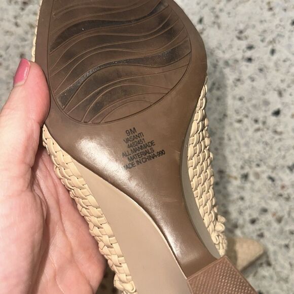 Impo Vasanti tan raffia rattan wedge heel sandal 9 - Picture 4 of 9